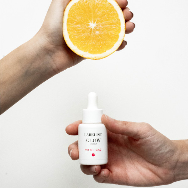 Сыворотка для лица LABELIST GLOW Vit C + GAG для сияния и антиоксидантной защиты с витамином C и гликозаминогликанами