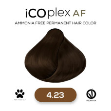 Безаммиачная крем-краска для волос iAM4u iCOplex AF 4.23 Almond Brown - 100 мл