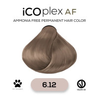 Безаммиачная крем-краска для волос iAM4u iCOplex AF 6.12 Dark Ash Pearl Blonde - 100 мл