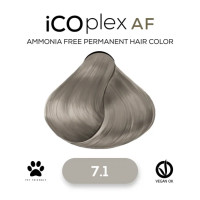 Безаміачна крем-фарба для волосся iAM4u iCOplex AF 7.1 Ash Natural Blonde - 100 мл