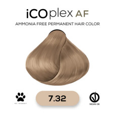 Безаммиачная крем-краска для волос iAM4u iCOplex AF 7.32 Beige Blonde - 100 мл