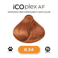Безаммиачная крем-краска для волос iAM4u iCOplex AF 8.34 Light Gold Copper Blonde - 100 мл