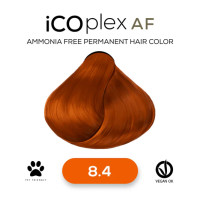 Безаммиачная крем-краска для волос iAM4u iCOplex AF 8.4 Light Copper Blonde - 100 мл