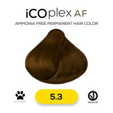 Безаммиачная крем-краска для волос iAM4u iCOplex AF 5.3 Light Gold Brown - 100 мл