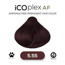Безаммиачная крем-краска для волос iAM4u iCOplex AF 5.55 Intense Mahogany Light Blonde - 100 мл