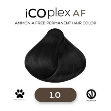 Безаммиачная крем-краска для волос iAM4u iCOplex AF 1.0 Nero Black - 100 мл