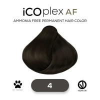 Безаммиачная крем-краска для волос iAM4u iCOplex AF 4 Cold Brown - 100 мл