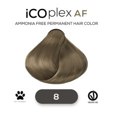 Безаммиачная крем-краска для волос iAM4u iCOplex AF 8 Cold Light Blonde - 100 мл