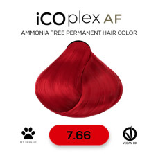 Безаммиачная крем-краска для волос iAM4u iCOplex AF 7.66 Intense Red Blonde - 100 мл