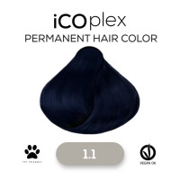 Стойкая крем-краска для волос iAM4u iCOplex 1.1 Ash Blue Black - 100 мл