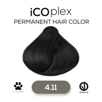 Стойкая крем-краска для волос iAM4u iCOplex 4.11 Intense Ash Brown - 100 мл