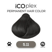 Стойкая крем-краска для волос iAM4u iCOplex 5.11 Intense Ash Light Brown - 100 мл
