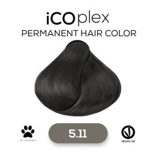 Стойкая крем-краска для волос iAM4u iCOplex 5.11 Intense Ash Light Brown - 100 мл