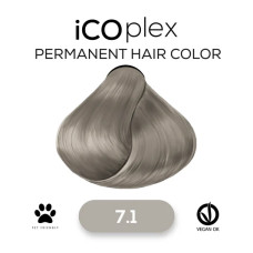 Стойкая крем-краска для волос iAM4u iCOplex 7.1 Ash Natural Blonde - 100 мл