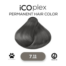 Стойкая крем-краска для волос iAM4u iCOplex 7.11 Intense Ash Blonde - 100 мл