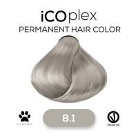 Стійка крем-фарба для волосся iAM4u iCOplex 8.1 Ash Natural Light Blonde  - 100 мл