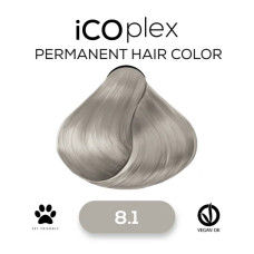 Стойкая крем-краска для волос iAM4u iCOplex 8.1 Ash Natural Light Blonde - 100 мл