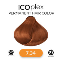 Стойкая крем-краска для волос iAM4u iCOplex 7.34 Gold Copper Blonde - 100 мл
