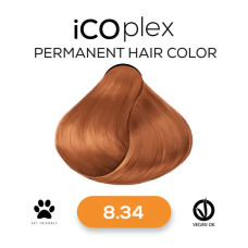 Стойкая крем-краска для волос iAM4u iCOplex 8.34 Light Gold Copper Blonde - 100 мл