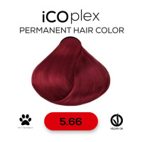 Стойкая крем-краска для волос iAM4u iCOplex 5.66 Intense Red Light Brown - 100 мл