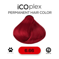 Стійка крем-фарба для волосся iAM4u iCOplex 6.66 Intense Red Dark Blonde - 100 мл