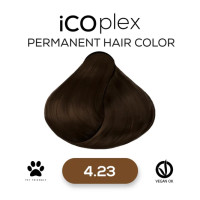 Стойкая крем-краска для волос iAM4u iCOplex 4.23 Almond Brown - 100 мл