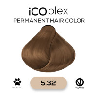 Стойкая крем-краска для волос iAM4u iCOplex 5.32 Light Beige Brown - 100 мл