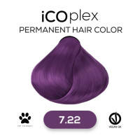 Стойкая крем-краска для волос iAM4u iCOplex 7.22 Intense Violet Blonde - 100 мл