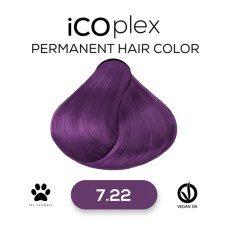 Стойкая крем-краска для волос iAM4u iCOplex 7.22 Intense Violet Blonde - 100 мл
